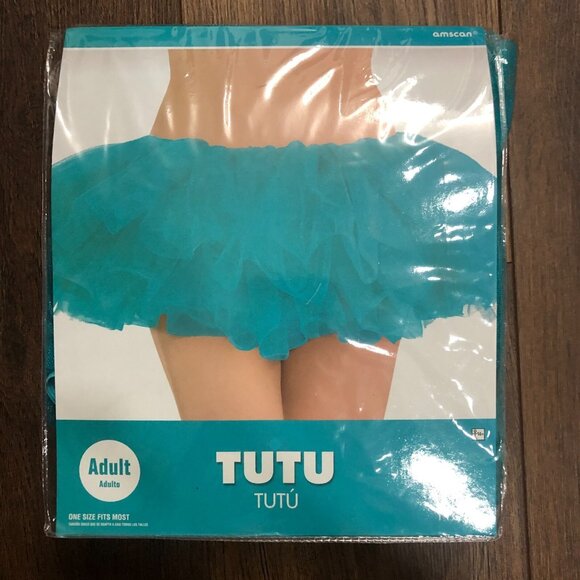 Tutu Halloween EDC Rave Party Costume Adult OSFM Stretchy Teal LOT OF 2 - Picture 2 of 11